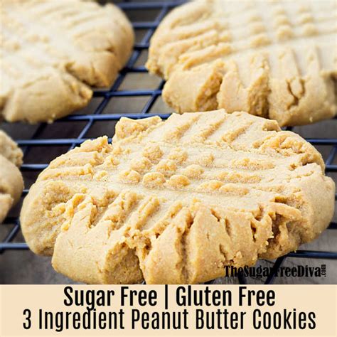 Sugar free oatmeal cookies are healthy oatmeal cookies with oats, flaxseed, bananas, coconut oil, dried fruit and no flour or sugar. The Recipe for Easy 3 Ingredient Sugar Free Peanut Butter Cookies