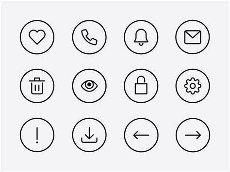 Outline Icons Pack By Dmitry Kavalev On Dribbble