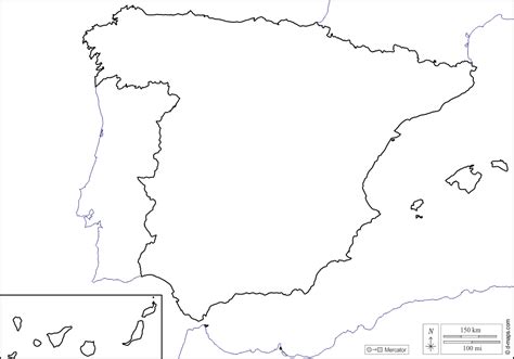 España Mapa Gratuito Mapa Mudo Gratuito Mapa En Blanco Gratuito