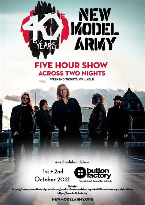 New Model Army 40 Tower Promotions