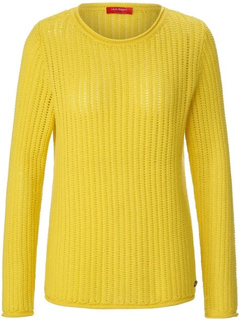 Laura Biagiotti Roma Pullover Gelb Pullover Damen Modestil