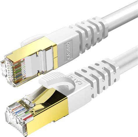 Kasimo 2m Cat 8 Lan Kabel Netzwerkkabel Cat 8 Für 40gbps Ethernet Kabel