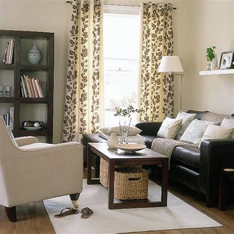 Dark brown faux leather couches. Relaxed modern living room | Living room furniture | Ideal ...