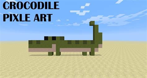 Crocodile Pixel Art 10 Sub Special Minecraft Project