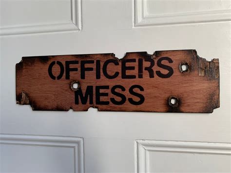 For hdb flats, the measurement of the door would be 33 and 84 in length and height respectively. 'OFFICERS MESS' Bedroom Door Wooden Sign
