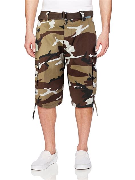 Rw Mens Tactical Military Army Camo Camouflage Slim Fit Cargo Shorts