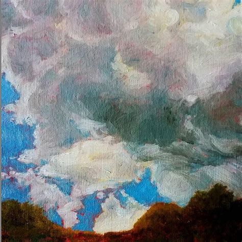 Katherine Kean Storm Clouds Breaking Up Over Mountains Contemporary