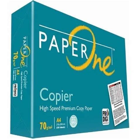 White Paper One Copier Paper Gsm 70 Gsm Size 210 W X 297 H Mm