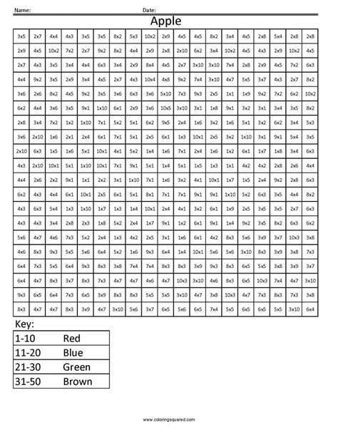 46 Pdf Multiplication Table With Square Numbers Printable Download