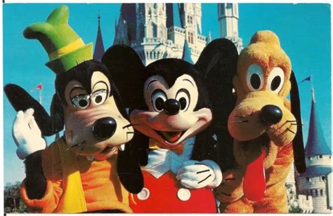 Goofy Mickey Mouse And Pluto Greet Guests Walt Disney World Fl