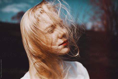Dramatic Sunny Portrait Of Beautiful Teen Girl By Stocksy Contributor