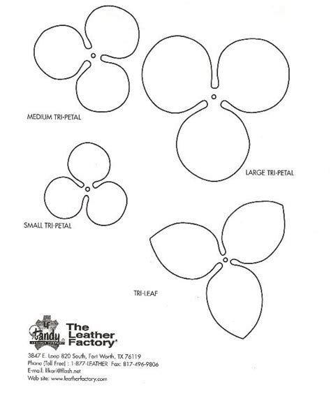 Leather Roses Patterns And Templates Leather Flower Tutorial