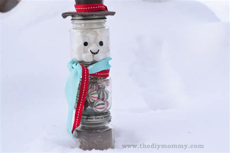 A Handmade Christmas Make A Snowman Hot Chocolate Jar T The Diy Mommy