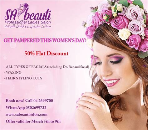 Womens Day Offer At Sabeauti Salon 50 Discount On Facials Waxing And