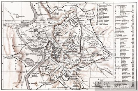 Fotomural Mapa De La Antigua Roma • Pixers® Vivimos Para Cambiar
