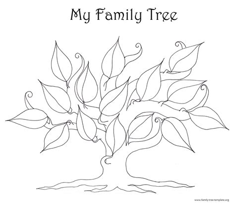 Tree coloring pages ideas for children. Family Tree Template Resources