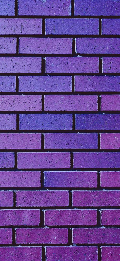 Brick Wall Wallpaper 4k Purple Violet Bricks Bright