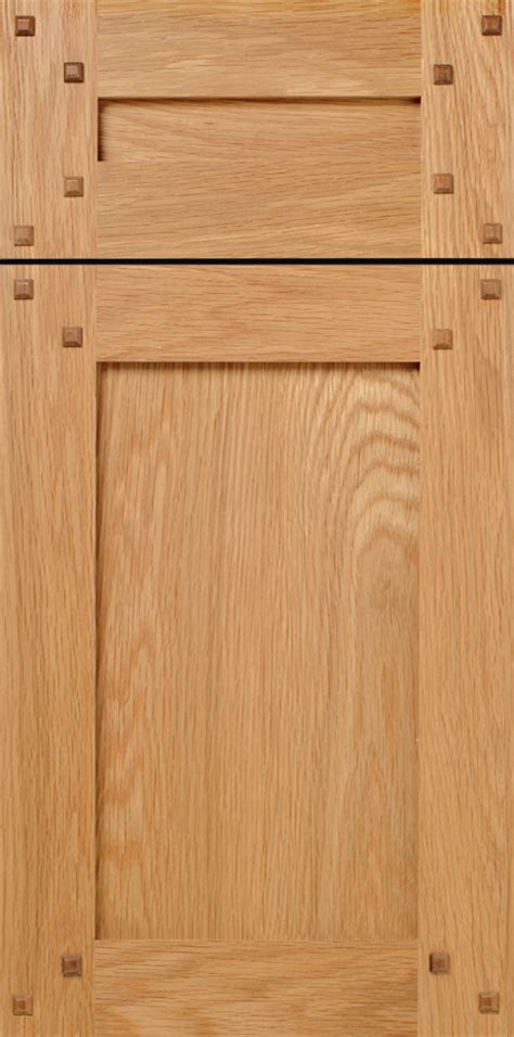 Craftsman Shaker White Oak Cabinet Door With Walnut Pegs Walzcraft