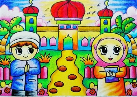 Gambar Kartun Islami Untuk Lomba Mewarnai Buku Mewarnai Buku Gambar Images