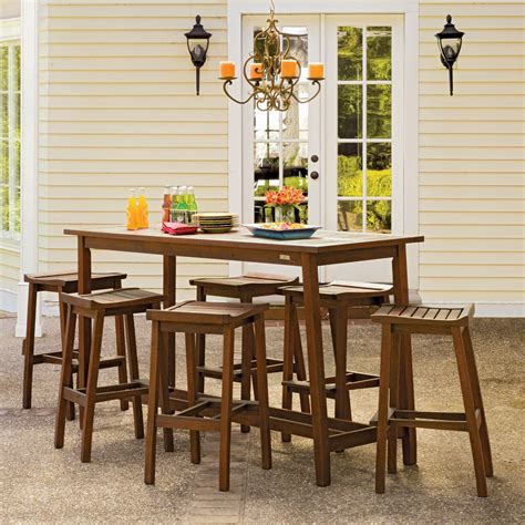 Shop for 8 seat dining table online at target. Dartmoor Long Bar Patio Set by Oxford Garden - Seats up to ...