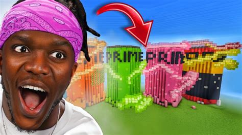 How I Built Ksi And Logan Pauls Prime Energy In Minecraft Youtube