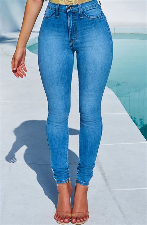 Kyla Jeans Light Blue Babyboo Fashion Stretch Denim Pants Body