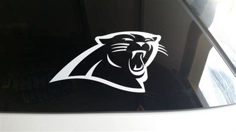 Carolina Panthers Cat Head Car Window Sticker Decal White Or