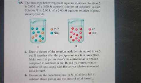 Solved 68 The Drawings Below Represent Aqueous Solutions