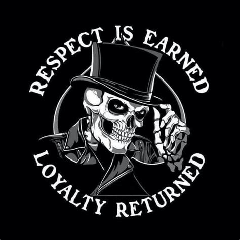 You can't force someone to respect respect love quotes. Respect Is Earned Loyalty Returned | Skull quote, Skull ...