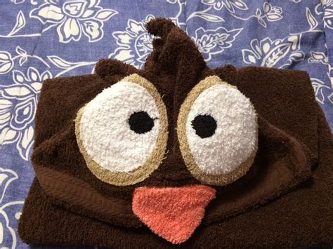 Owl Hooded Towel Etsy
