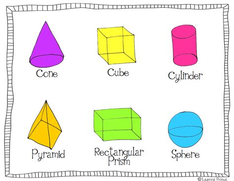 Mrs Prince And Co 3 D Shapes Poster Pack