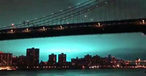 Mysterious Bright Blue Light Illuminates New York City Skyline After
