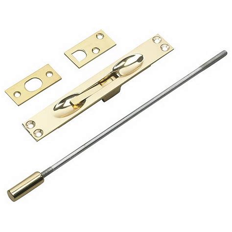 Brass Flush Bolt For Metal Doors With 12 In Extension 656bv The Home