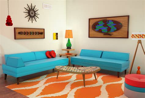 Artstation 3d 70s Living Room