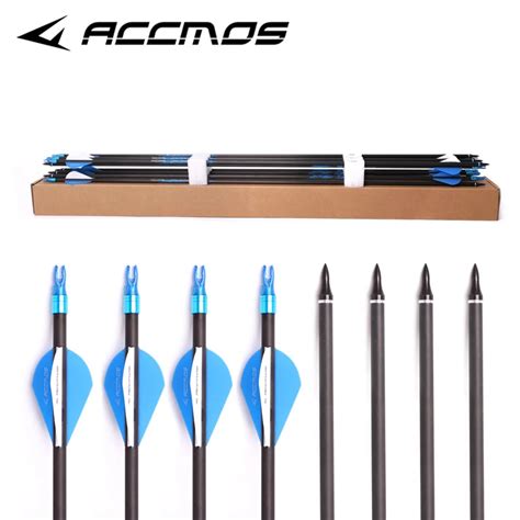 12pc Pure Carbon Arrow Spine 200 300 340 400 500 600 700 800 Id 62 Mm