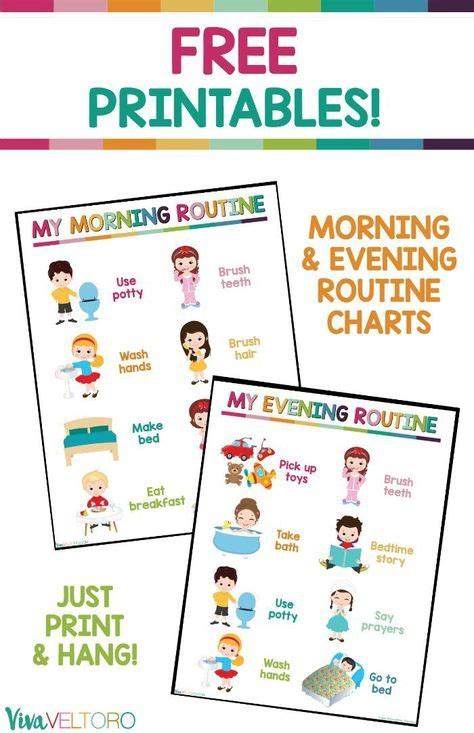 10 Best Routine Charts Images Routine Chart Charts For Kids Chores