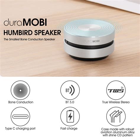 dura mobi wirelessly bt speaker bone conduction speakers mini portable loud stereo sound built
