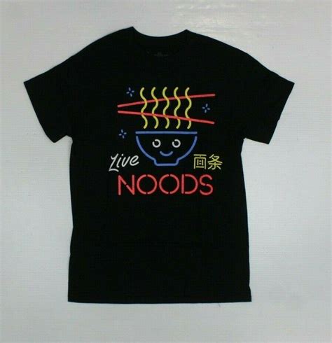 Buy Threadless Live Noods Neon Sign Noodle Soup Funny T Shirt Tshirt Men Short Sleeve Round