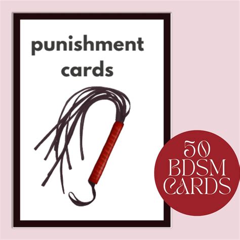 Bdsm Game Punishment Cards Printable Sex Game Bdsm Etsy