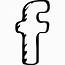 Facebook Sketched Social Letter Logo Outline ⋆ Free Vectors Logos 