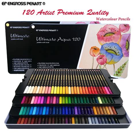 Peroci 120 Colored Pencils Aquarela Lapis De Cor Professional 120