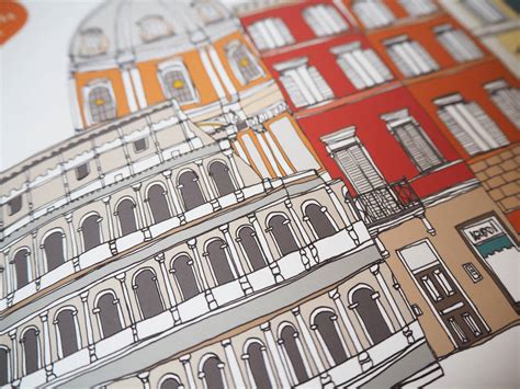 Rome Skyline Personalised Art Print By Helena Carrington Illustration