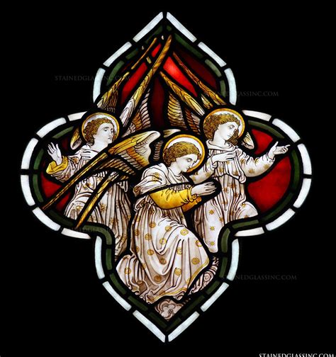 "Trio of Angels" Stained Glass Window