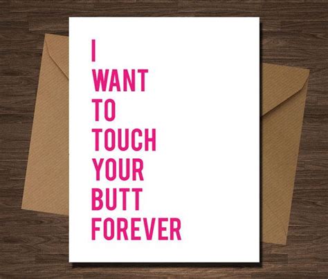 Funny Naughty Card I Want To Touch Your Butt Forever Girlfriend