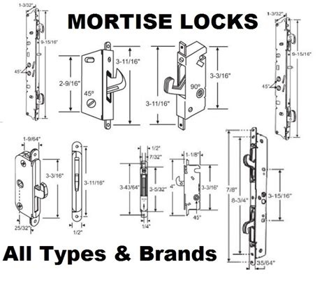 Sliding Patio Door Lock Sets Mortise Locks Replacement Parts All Brands