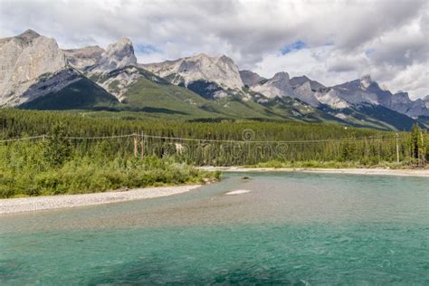 Bow River Banff National Park Alberta Canada Stock Photo Image