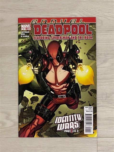 Marvel Comic Deadpool Annual 1 And The Incredible Hulk Annual 1