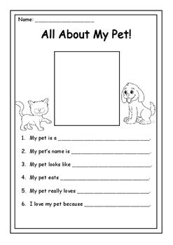 All about pets, provo, ut. My Pet - Average/low by Abby | Teachers Pay Teachers