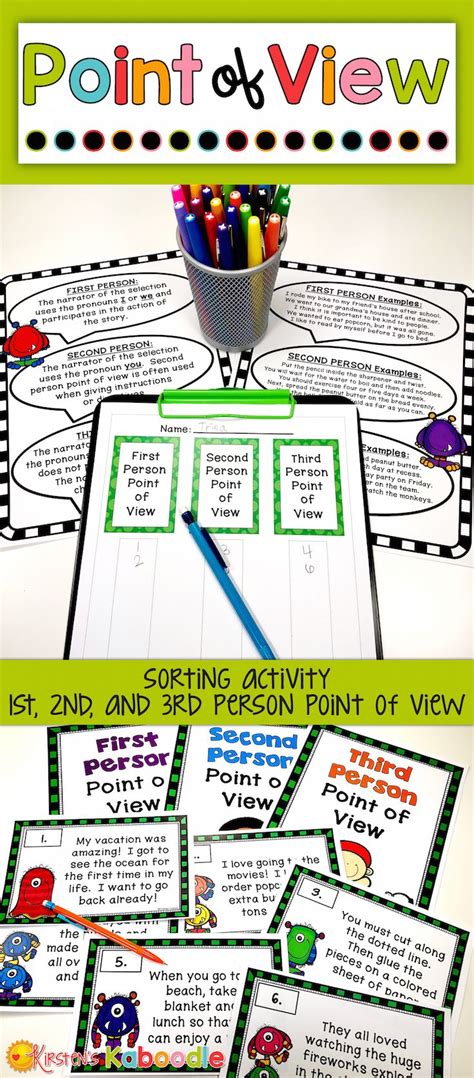 Do Your Babes Need Point Of View Practice These Point Of View Anchor Charts And Sorting