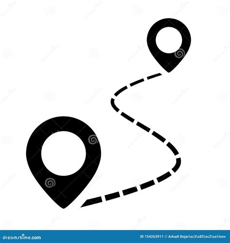 Path Route Vector Icon Stock Vector Illustration Of Planning 154263911